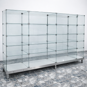 Estante Expositora de Vidro Espelhada – Ideal para Loja e Vitrine